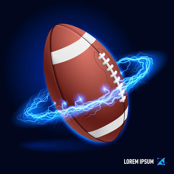 American football high voltage — Stock Vector