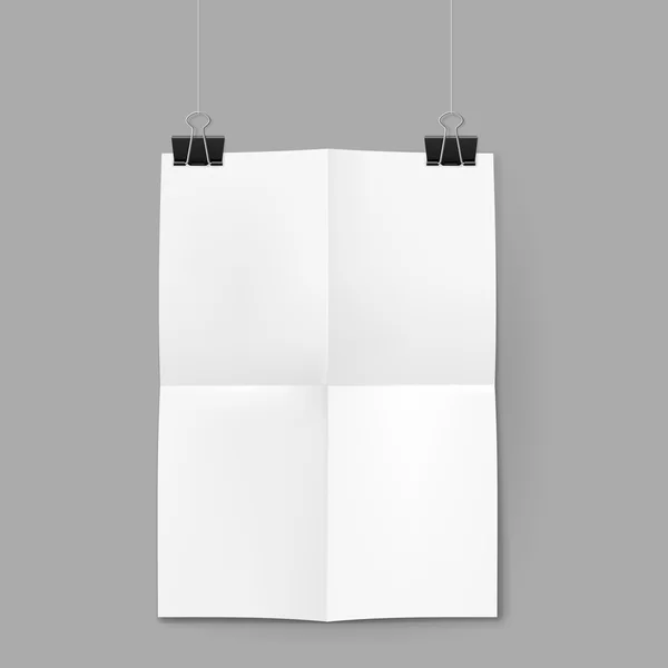 Weißes Blatt Papier auf Hintergrund — Stockvektor