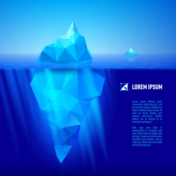 Isberget under vatten — Stock vektor