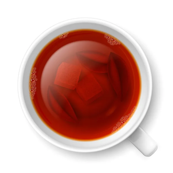 Tasse de thé noir — Image vectorielle
