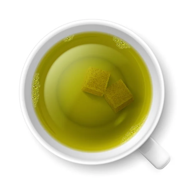 Cup of green tea — Stock Vector