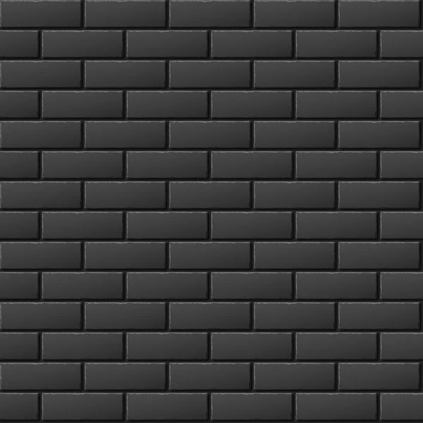 Zwarte bakstenen muur naadloze patroon voor continu repliceren — Stockvector