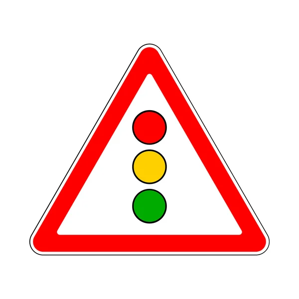 Ilustrace trojúhelník znamení pro semafory — Stockový vektor