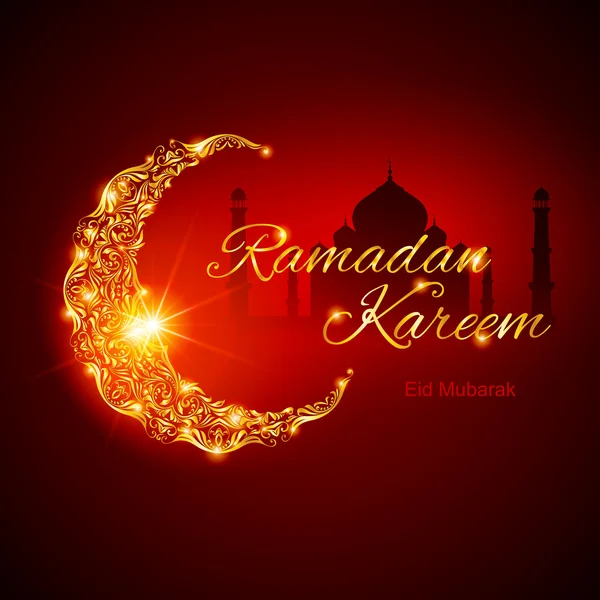 Carte de voeux Ramadan Kareem — Image vectorielle