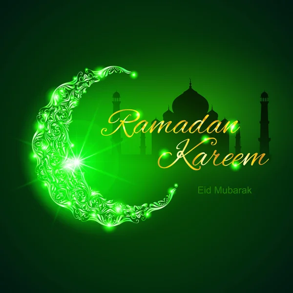 Ramazan Kareem tebrik kartı — Stok Vektör