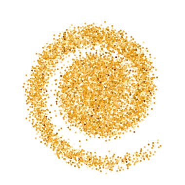 Beyaz arka plan dalga şeklinde altın Glitter nesne