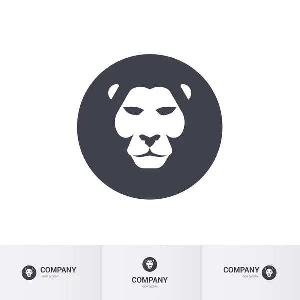 Lion Head for Heraldic ou Mascot Design. Modelo de logotipo em branco — Vetor de Stock