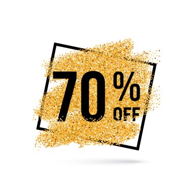 Altın satışı işareti ile % 70'i için arka plan indirim