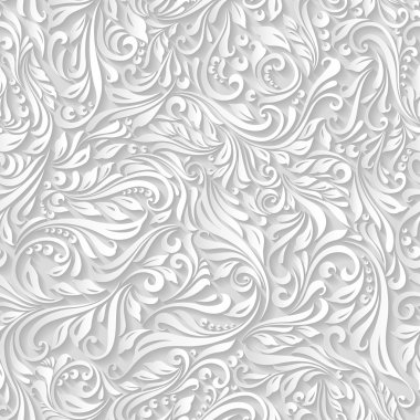 Sorunsuz soyut beyaz asma deseni