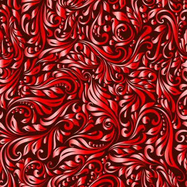Sorunsuz soyut kırmızı asma deseni