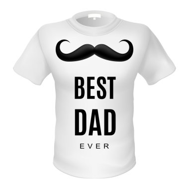 İşareti en iyi baba ile beyaz t-shirt