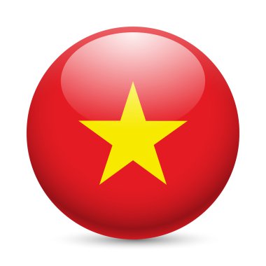 Vietnam yuvarlak parlak simgesi