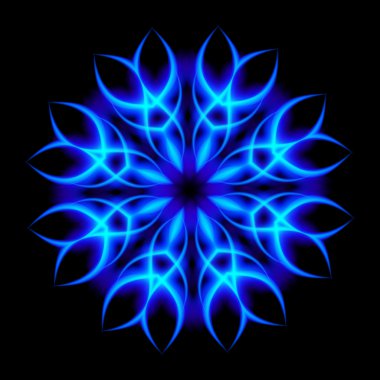 Neon mavi yuvarlak öğe