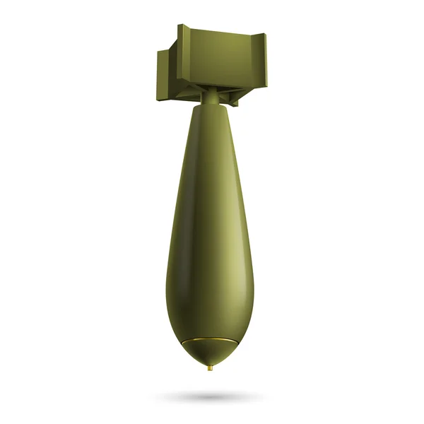 Illustration einer grünen Bombe — Stockvektor