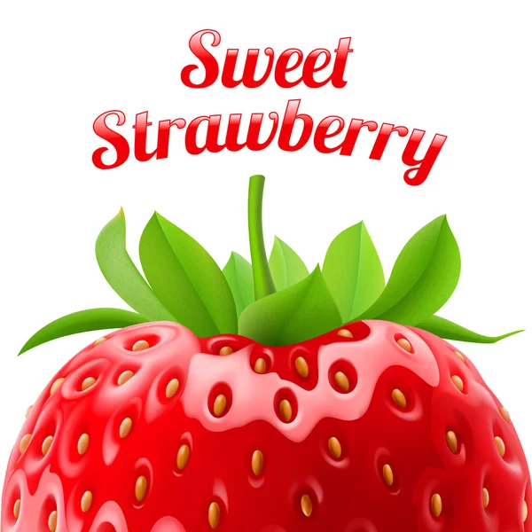 Affisch söta jordgubbar — Stock vektor