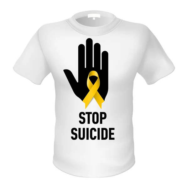 Camiseta detener el suicidio — Vector de stock