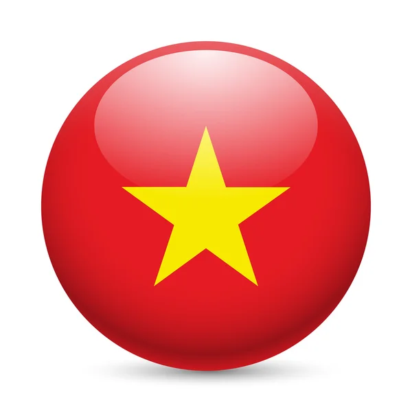 Icono redondo brillante de Vietnam — Vector de stock