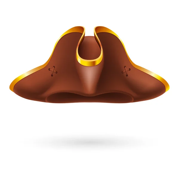 Kalóz háromszögletű kalap — Stock Vector