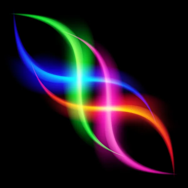 Neon multicolor gevlochten element — Stockvector