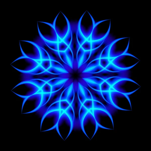 Neon blå runda element — Stock vektor