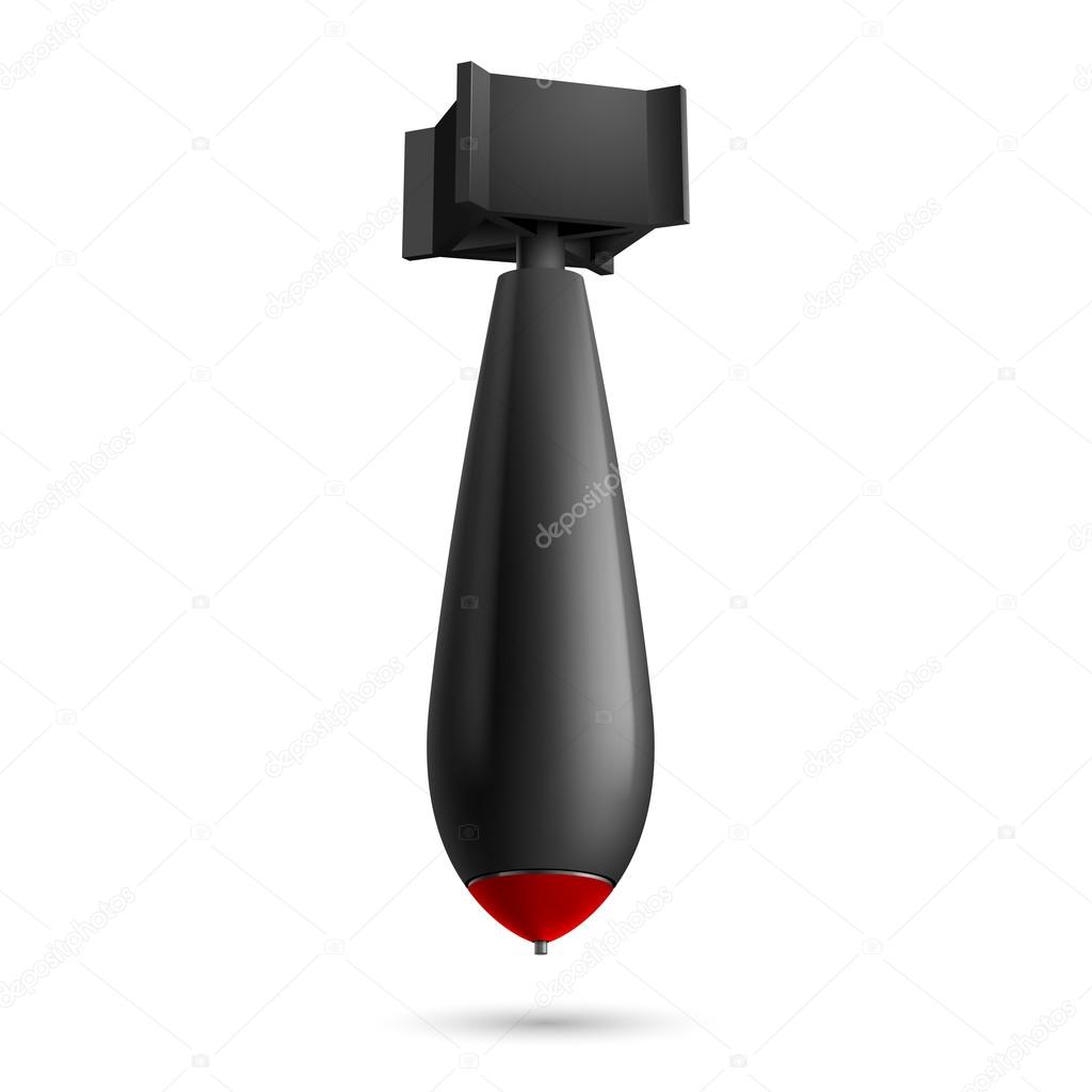 Illustration of a bomb with red tipped