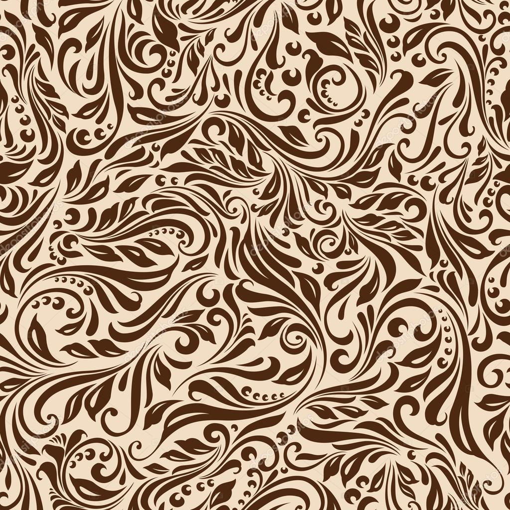 Seamless abstract beige vine pattern ⬇ Vector Image by © dvargg