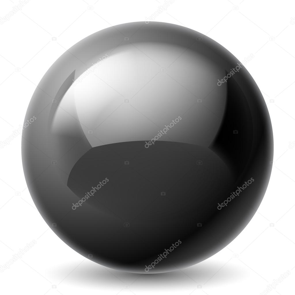 Black metallic sphere