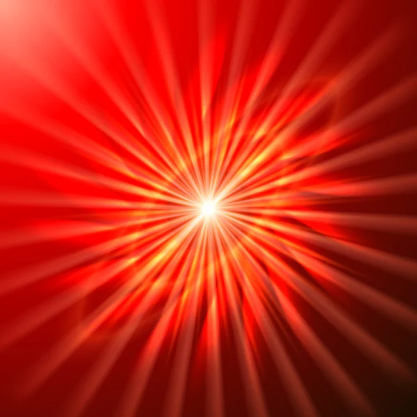 Bright space star in bright red — Stock Vector
