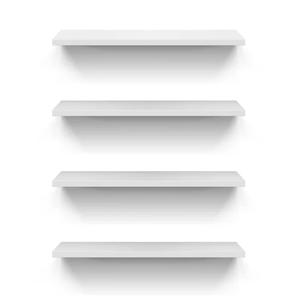 Quatre étagères gorizontales — Image vectorielle