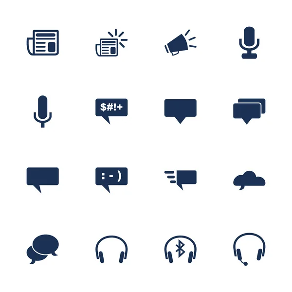 Communicatieboekjes icons set — Stockvector