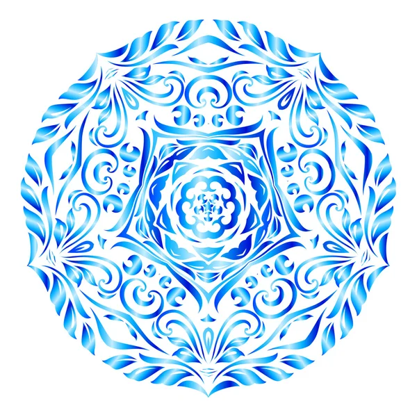 Snowflake made of luxurious floral pattern — Stock Vector