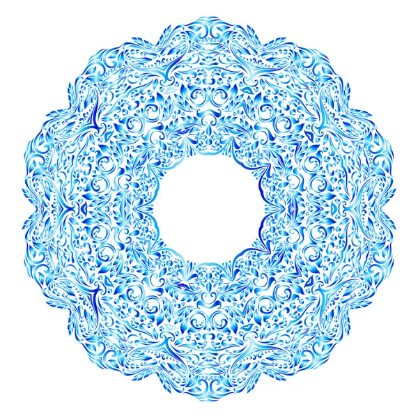 Flocon de neige en motif floral — Image vectorielle