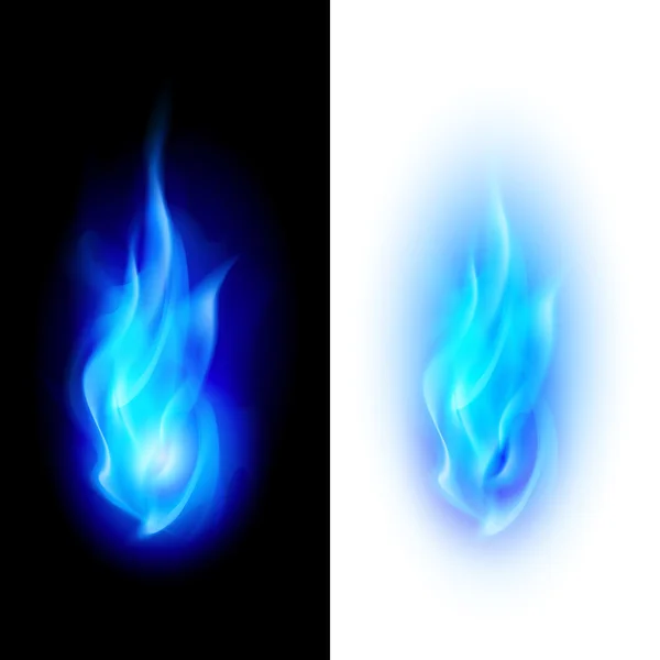 Blue fire flames — Stock Vector