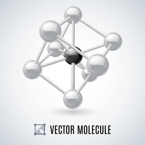 White molecular structure — Wektor stockowy