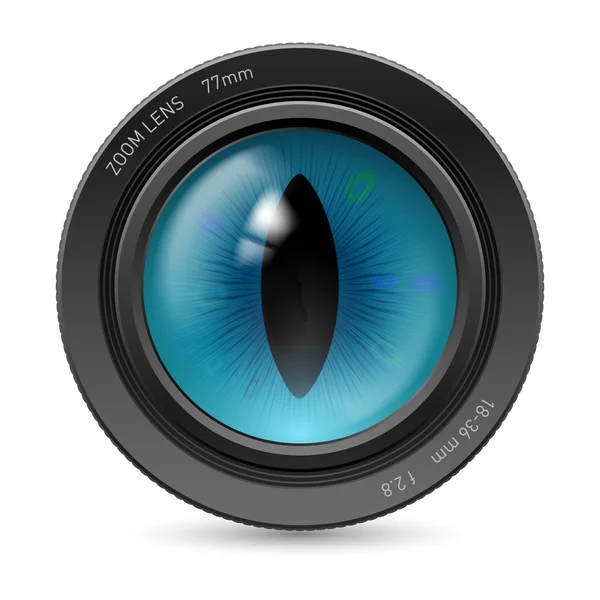 Camera lens oog — Stockvector