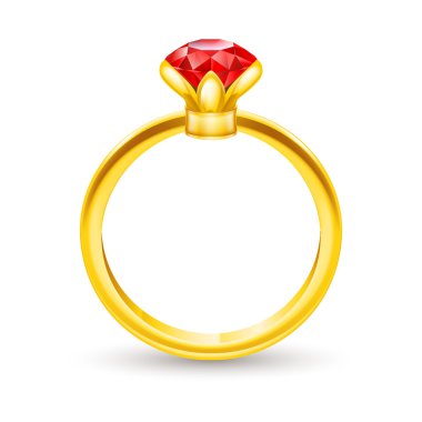 Mücevher ile altın yüzük