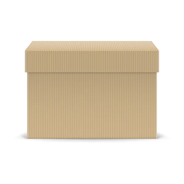 Closed cardboard box — Stock Vector