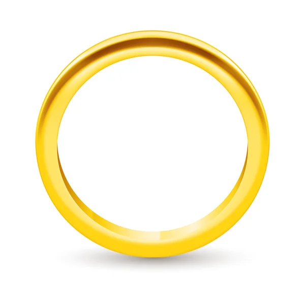 Goldener Ring auf weißem Grund — Stockvektor