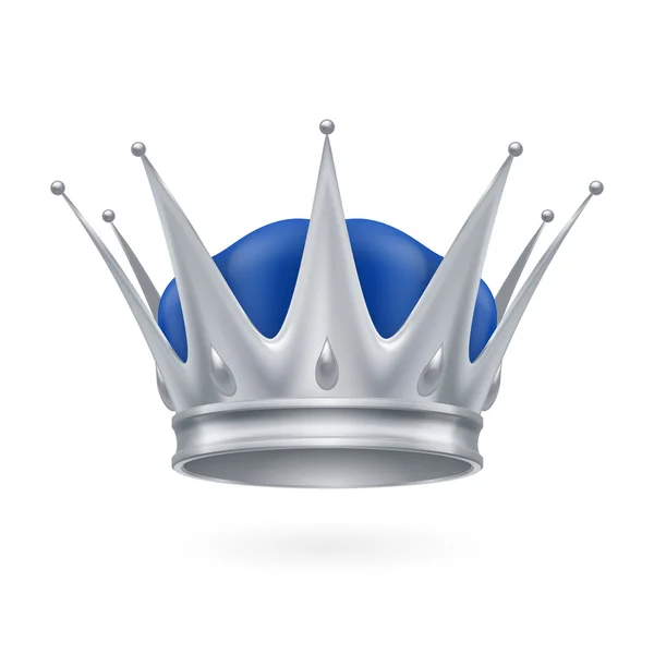 Královská koruna stříbrná — Stockový vektor