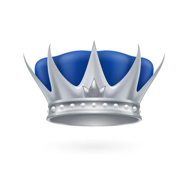 Corona d'argento reale — Vettoriale Stock