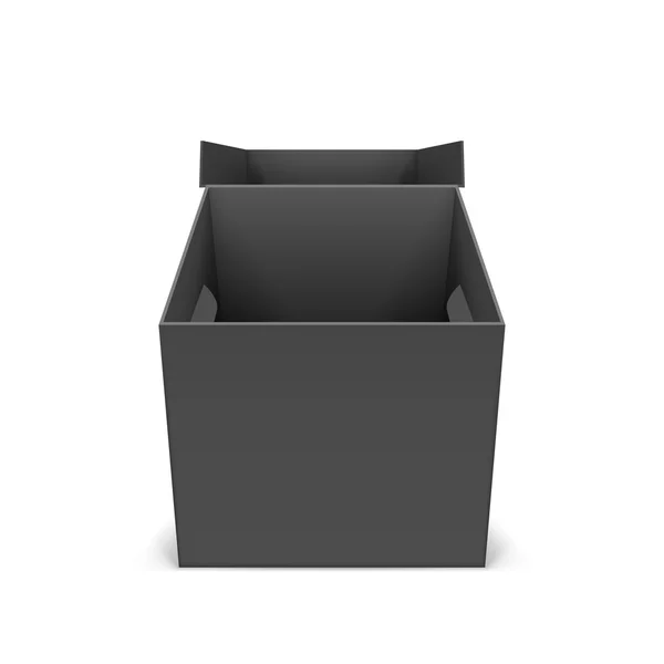 Caja de cartón abierta — Vector de stock