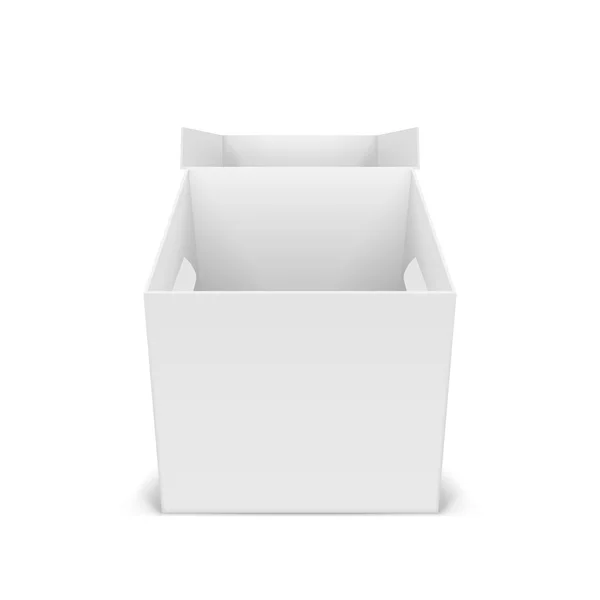 Caja de cartón abierta — Vector de stock