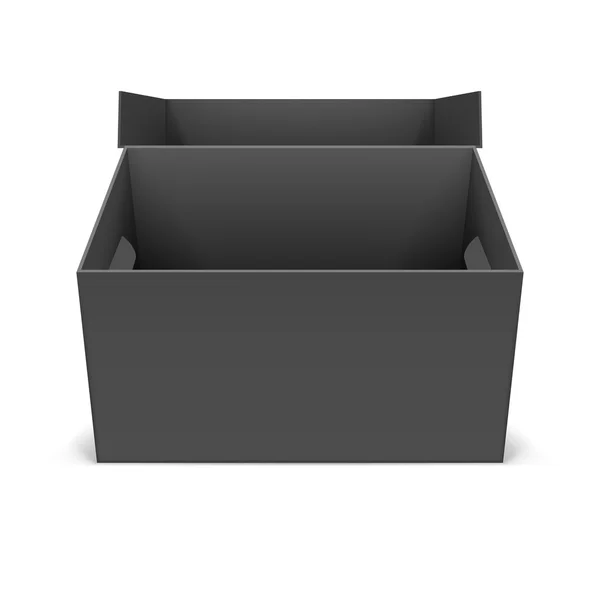 Caja de cartón abierta — Vector de stock