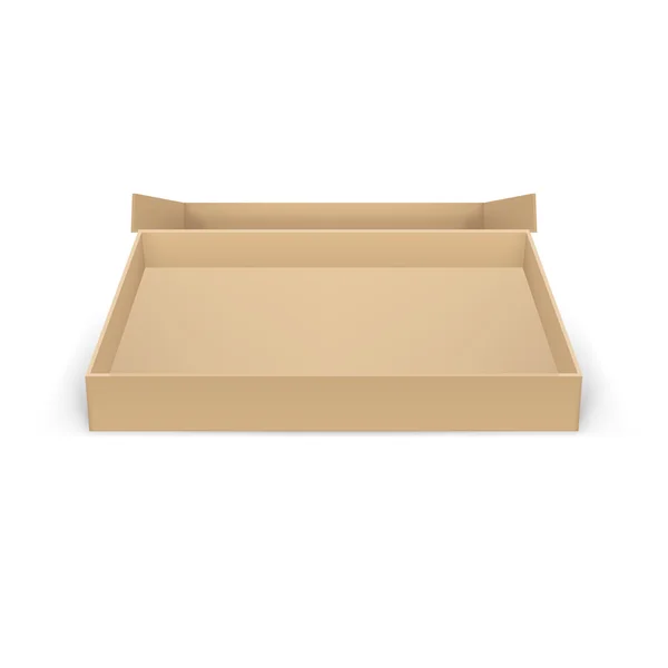 Caja de cartón abierta — Vector de stock