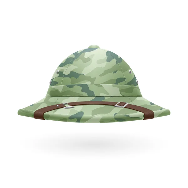 Capacete de camuflagem Pith —  Vetores de Stock