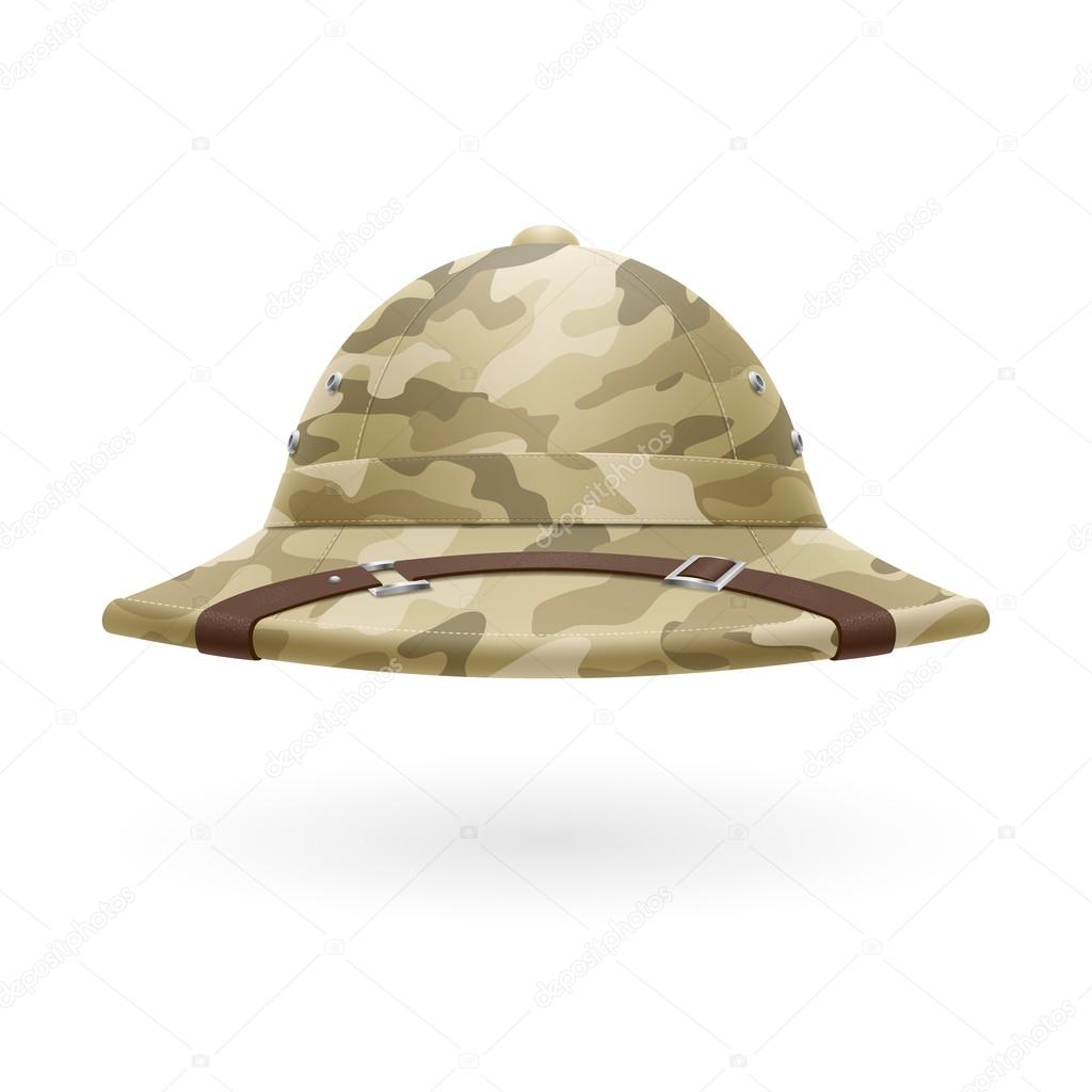Pith camouflage helmet