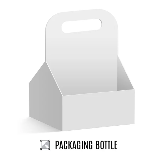 Картонная упаковка для бутылок — стоковый вектор