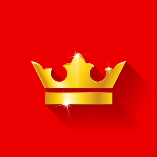 Icona corona d'oro — Vettoriale Stock