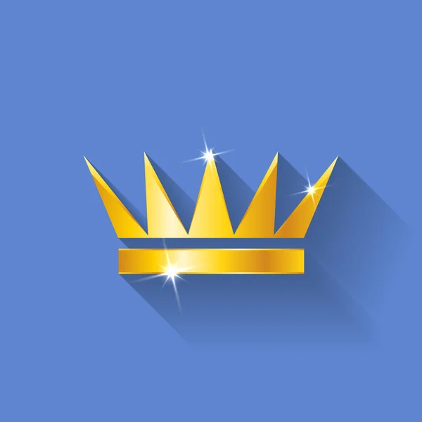 Golden crown icon — Stock Vector