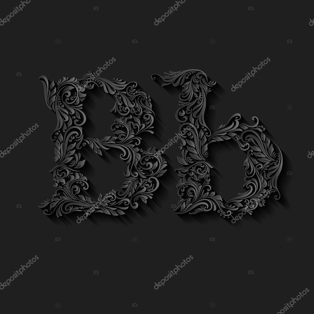 Zdobený květinovým písmeno b Stock Vector by ©dvargg 73127221
